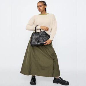 Dragon Diffusion rosanna woven leather shoulder bag in black